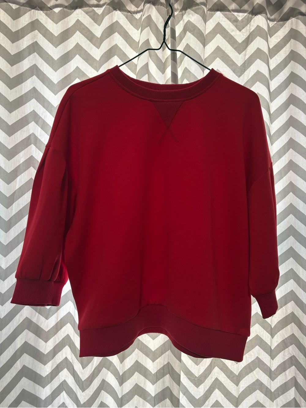 Zenana Outfitters Deep Red Crewneck